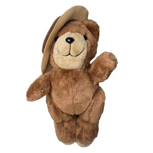 Rare Vintage World of Smiles Teddy Bear Country Western Limbs Jointed 1989 Plush